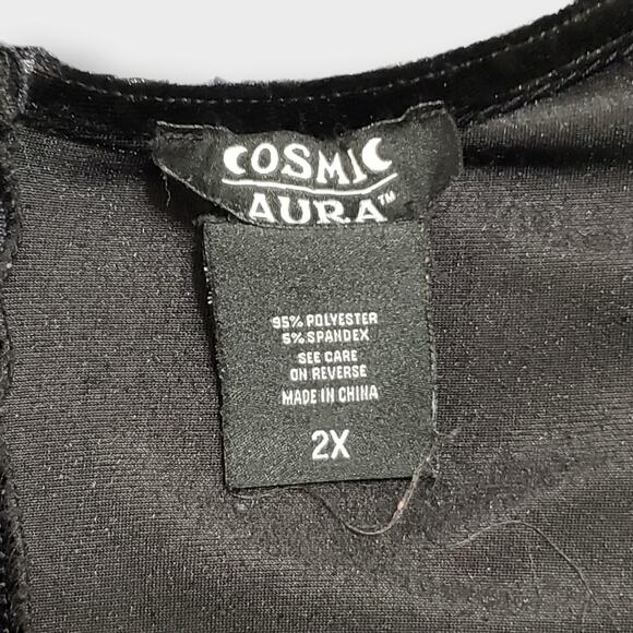 Hot Topic Cosmic Aura Black Velvet Corset Dress Sz 2X Goth Renaissance Halloween - Picture 6 of 11